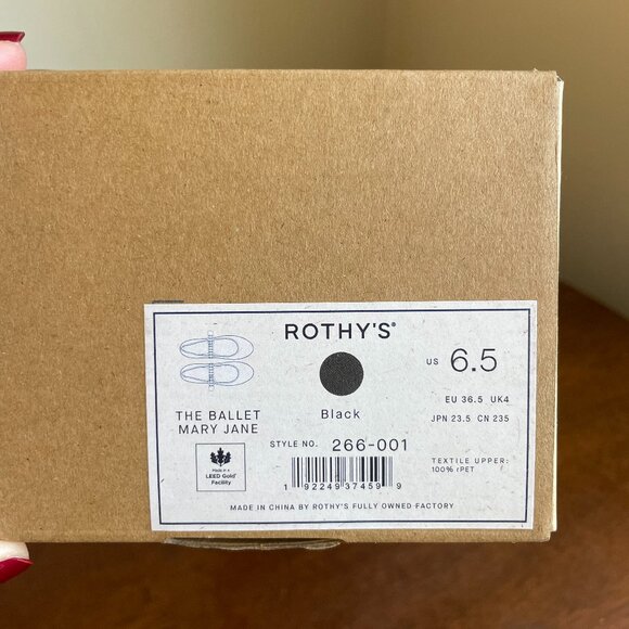 Rothy's The Ballet Mary Jane - Black Size 6.5 - Picture 4 of 6